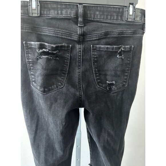 Y2K AE Jeggings 8 Next Level Stretch Distressed Grunge Streetwear Rocker Chic - Picture 5 of 14